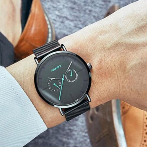 Luxury Watches Mens Business Life Waterproof Quartz Wrist Watch Stainless Steel Dial Casual Sport Watch Male Clock Relogio-Mascu