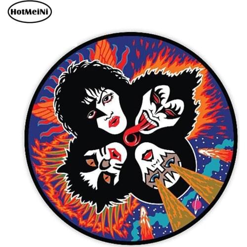 HotMeiNi 12cm X 12cm Cartoon KISS Vinyl Decal Fun Car Styling Sticker Die Cut Waterproof Auto Motor Decor Graphics Car Sticker