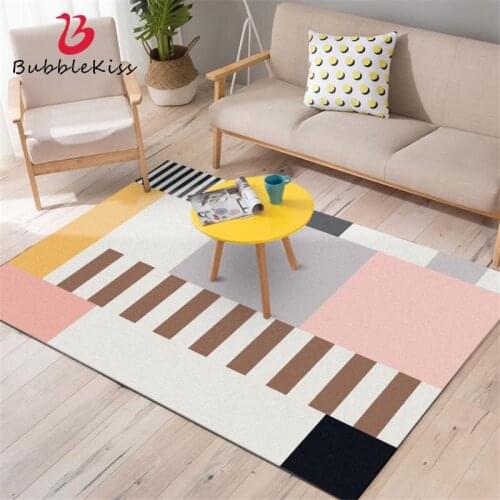 Bubble Kiss Nordic Style Colorful Geometric Pattern Rugs Home Customized Bedroom Decor Carpets Non-slip Kids Room Floor Mats