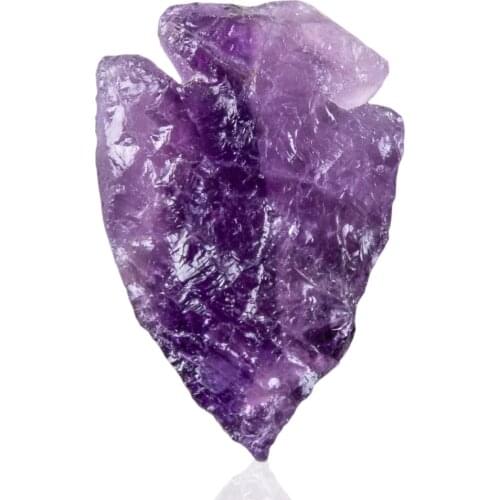 1pc Amethyst Purple Crystal Natural Stone DIY Pendant Necklace Arrow Healing Crystal Necklace Accessories Home Decor