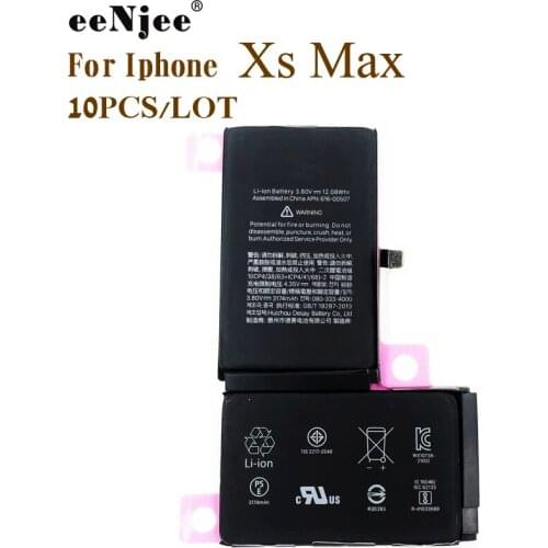 EENJEE 10pcs/Lot Replacement CellPhone Smart Phone Battery For iPhone Xs Max Original IC Quality Mobilephone Rechargable