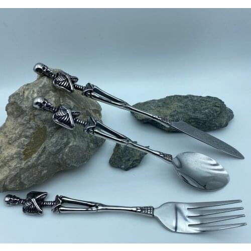 Stainless steel men fork and spoon accessories jewelry personality cool fashion jewelry as gift