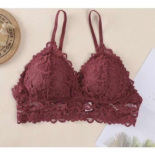 Female Ring-free Cup Chest Sexy Bras Camisole Vest Camis Women Summer Lace Comfortable Underwear Female Lingerie Sexy Tops