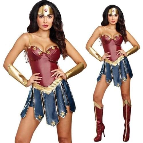 Womens Wonder Diana Princess Sexy Dresses League Justicial Hero Cosplay Costumes