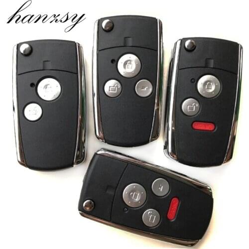 2/3/4 Buttons Flip Folding key shell for Honda CRV Civic Jazz HRV Accord Pilot Insight Modified Car Remote Key Case Cover Fob