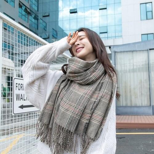 2020 NEW fashion cashmere women plaid scarf winter warm shawl and wrap bandana pashmina female foulard long thick blanket