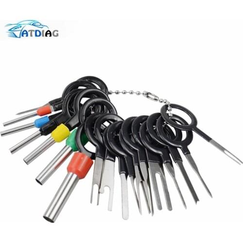 Automotive Plug Terminal Remove Tool 18Pcs Set Key Pin Car Electrical Wire Crimp Connector Extractor Kit Accessories