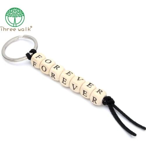 Custom Key Ring Personalised Keyring Keychain Name Wood Xmas Gift Bagpack Tag Favour Gift Letter Handmade