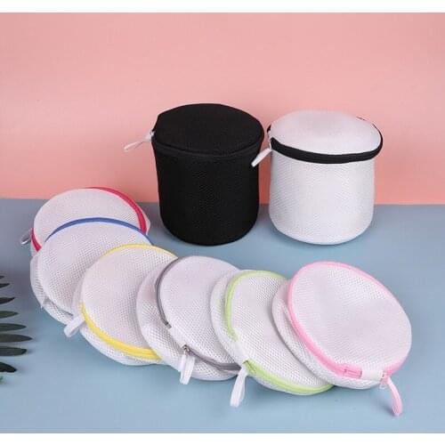 Cylindrical Multicolor Thickened Double Layer Non-deformable Bra Laundry Organizer Products Washing Machine Bag Dirty Clothes