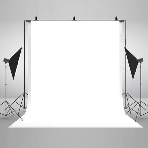 Photography Backdrop White Vinyl and Polyester Backdrop Seamless Photo Background Baby Birthday Studio Portraits Photocall Props