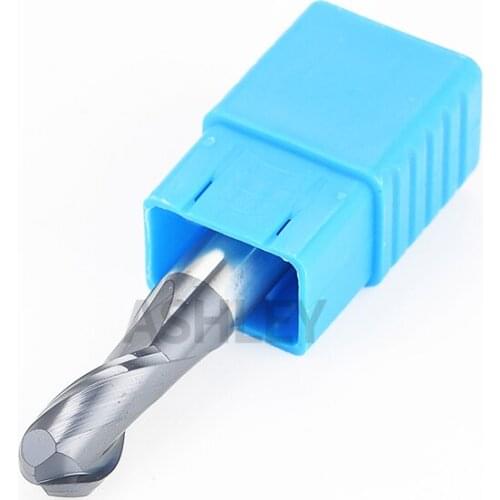 45 degree tungsten steel milling cutter alloy ball head ball head 2 edge arc milling cutter CNC machining center cutter