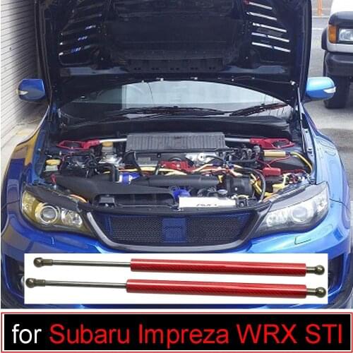 For 2010-2011 Subaru Impreza WRX STI GRF/GVF Front Hood Bonnet Gas Struts Lift Support Shock Damper Carbon Fiber