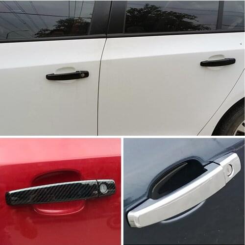 For Opel Vectra C 2002-2009 Carbon Fiber Color Modify Refit Chrome Door Handle Cover Decoration Trim Protection Sticker
