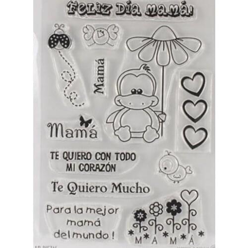Spanish stamp Clear Stamp for Scrapbooking Transparent Silicone Rubber DIY Photo Album Decor A28