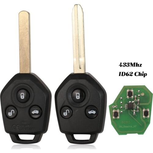 Jingyuqin 433MHz 4D62 ID60 G Chip 3 Button Remote key For Subaru Forester OutBack XV Origianl/ Upgraded Flip Folding Key Fob