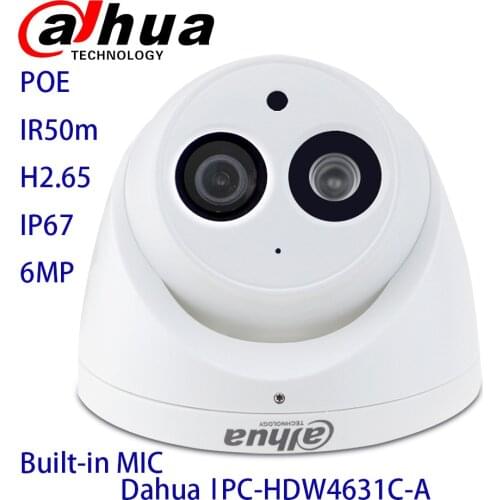 Dahua IPC-HDW4433C-A 4631C-A IR30m Starlight Built-in Mic Network PoE Onvif Replace IPC-HDW4431C-A IP AI Security Cameras