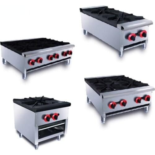 Commercial Custom Countertop 1 2 4 6 Burner Gas Cooker Furnace Cooking Pot Stove Gas Range