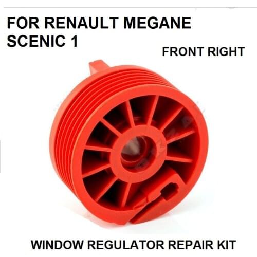 CAR PLASTIC ROLLER KIT FOR RENAULT MEGANE SCENIC 1 MK1 I WINDOW REGULATOR REPAIR KIT FRONT RIGHT SIDE 1996 - 2003 NEW