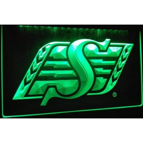 LD418- Saskatchewan Roughriders Sport LED Neon Light Sign home decor crafts
