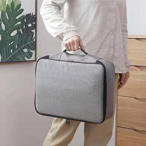 Multi-layer Large-capacity Waterproof Business Travel Document Passport Document Bill Storage Bag Box with Lock Briefcase