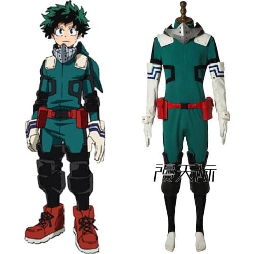 [Customized] Anime! My Hero Academia Midoriya Izuku Battle Suit Uniform Cosplay Costume For Man/Woman Halloween Free Shipping