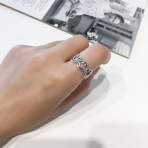 New Smile Human Face Ring For Women Cool Cute Finger Rings Silver Color Personality Exaggerate Girls Jewelry Ring