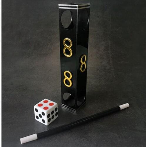 Jumbo Dice Tunnel Magic Tricks Dice Spots Change in Tunnel Magia Magician Stage Illusion Gimmick Props Funny Mentalism