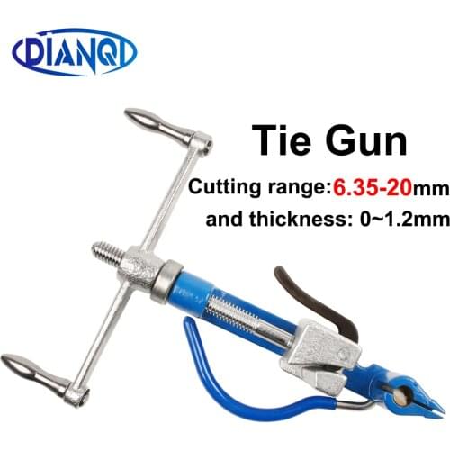Stainless Steel Cable Tie Gun Stainless Steel Zip Cable Tie plier bundle tool for width 6.35-20mm thickness 0-1.2mm Blue cutter