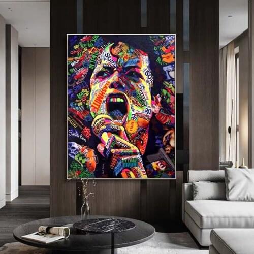 Modern Graffiti Rap Music Singer Posters and Prints Canvas Paintings Wall Art Pictures for Living Room Decor No Frame