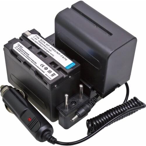 Probty 2Pcs NP-F960 NP-F970 NP F960 NP F970 Battery + Charger For Sony MVC-FD100 FD200 FD5 FD51 FD7 FD71 FD73 FD75 FD81 FD88