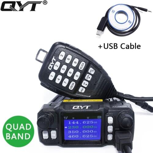 QYT KT-7900D mini Mobile Radio KT7900D Quad Band Quad standby 136-174MHz/220-260MHz/350-390MHz/400-480MHZ Car 4 Bands CB Radio