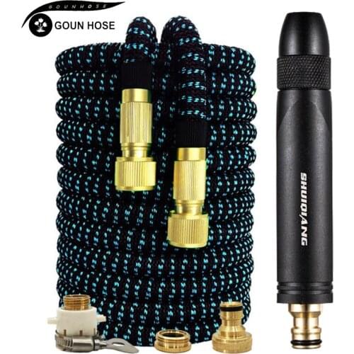 Flexible Magic Expandable Home Garden Water Hose High Pressure Car Wash Plastic Pipe With Foam Spray Gun For Watering Irrigation