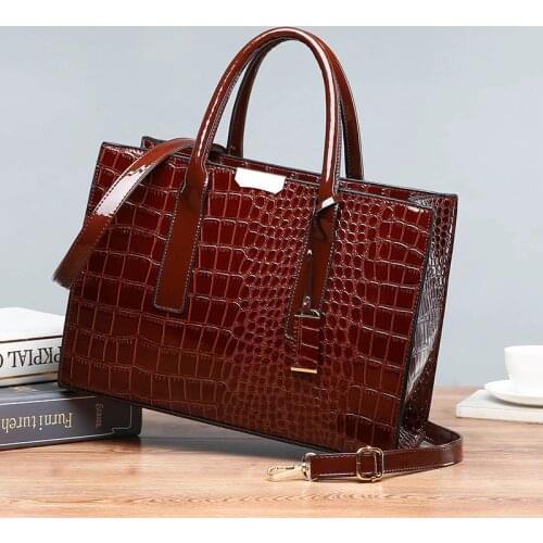 Genuine Leather Bags For Women 2019 Female Messenger Bag casual Ladies Shoulder Crocodile Designer Handbags High Quality C824