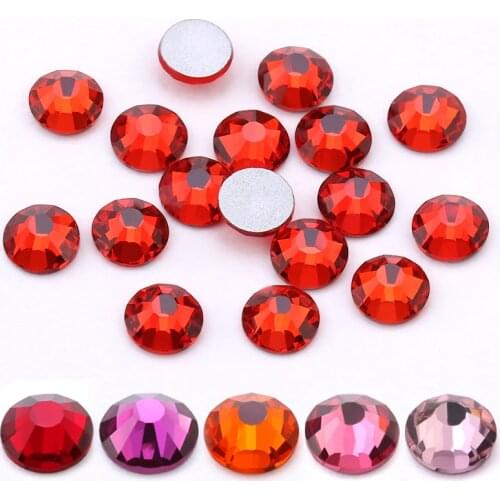 Light Siam SS4-SS34 Rhinestone for Nail Art Flatback Non Hotfix Glue on Rhinestones for needlework Boutique and Top grade strass