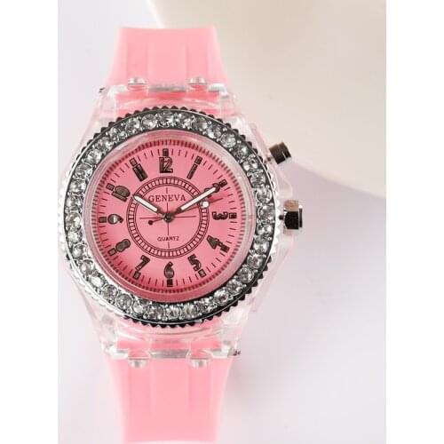 Flash Luminous Clocks Led Light Personality Trends Students Lovers Jellies Women Men Watch Digital Silicone Strap Wrist Watches