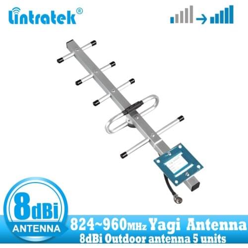 Lintratek outdoor gsm signal amplifier antenna 8 dbi CDMA 850 900 cell phone repeater EGSM booster Yagi exterior outdoor antenna
