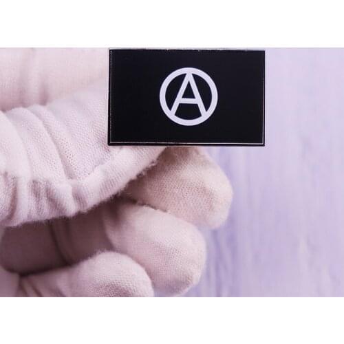 Anarchy Symbol Pin Brooch Atheism Socialist Logo Badge