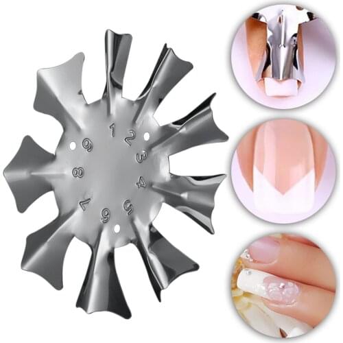 1Pcs Nail DIY Easy French Line Edge Cutter Stencil Trimmer Tips Design Mould Plate Multi-size Manicure Nail Art Styling Tool