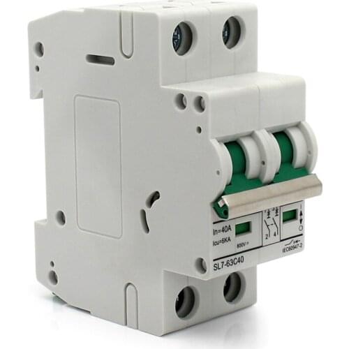 10pcs 2P/ DC440V/550V Circuit breaker MCB for solar protection