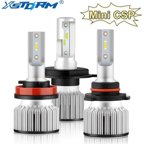 2pcs CSP Mini LED H1 H3 H4 H7 H11 Car Headlight Bulbs HB3 9005 HB4 9006 9012 Hir2 LED Auto Head Lamp 12V 6000K