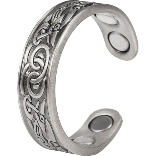 60mm Adjustable Magnetic Copper Ring Pure Health Care Healing Energy for Arthritis Women Open Cuff Pain Relief