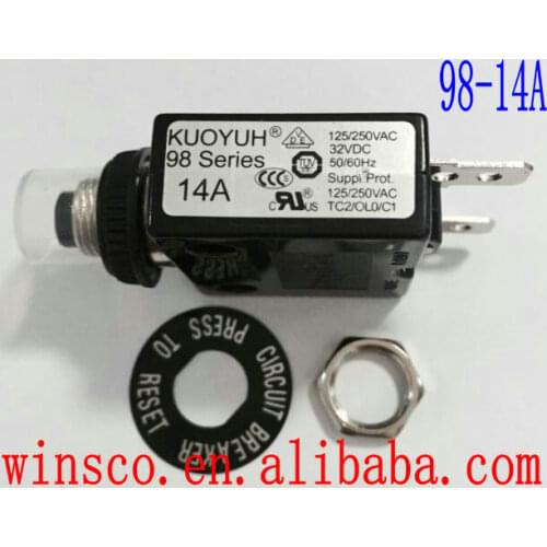 98-14A Waterproof cap 100% NEW KUOYUH CIRCUIT BREAKER 98 SERIES 14A