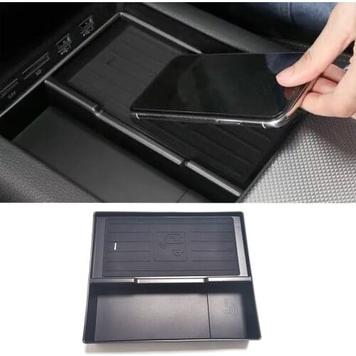 For Audi A6 C8 A7 2019 2020 2021 car accessories mobile phone charger fast QI wireless charger armrest box charging case