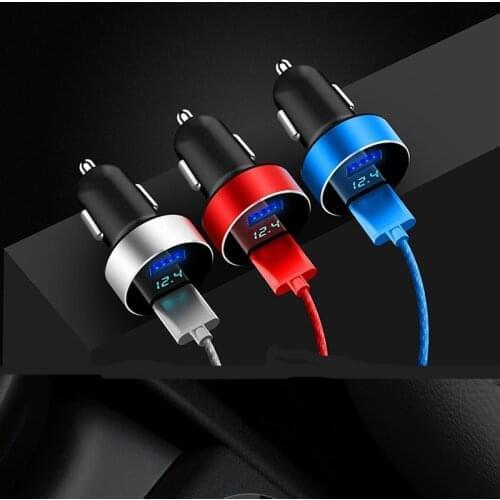 Dual port USB 3.1A car charger LED display for Citroen C-Quatre C-Triomphe Picasso C1 C2 C3 C4 C4L C5 Elysee/DS-series