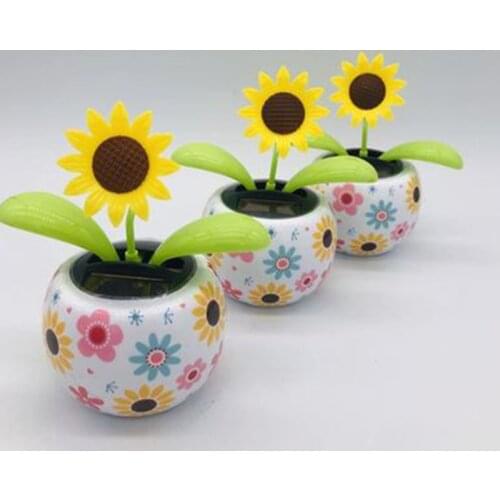 Sunflower Solar Dancer Figure, Solar-Powered Dancing Office Desk Decor, Windowsill or Car Dashboard Decoration