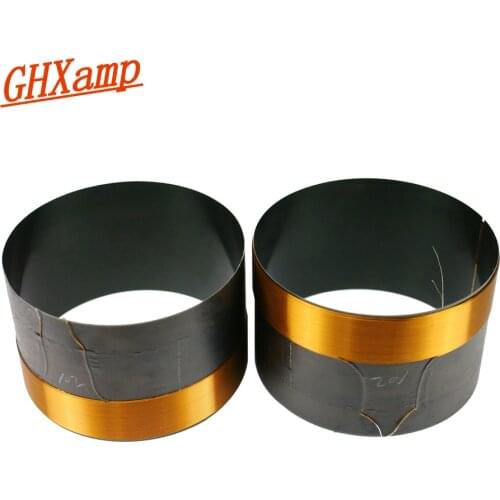 GHXAMP 102mm Bass Voice Coil Woofer Repair Parts 8ohm Black Aluminum High Power For 18 inch Subwoofer Speaker Round Wire 2PCS
