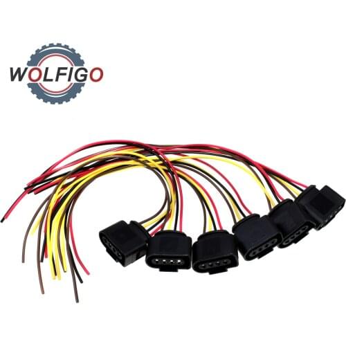 WOLFIGO Ignition Coil Connector Repair Kit Harness Plug Wiring For AUDI A3 A4 A5 TT VW Passat Golf Eos Passat SKODA SEAT FORD
