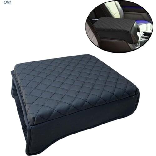 Auto Center Console Armrest Cushion Leather Cover for Ford F150 2015-2020 13MF