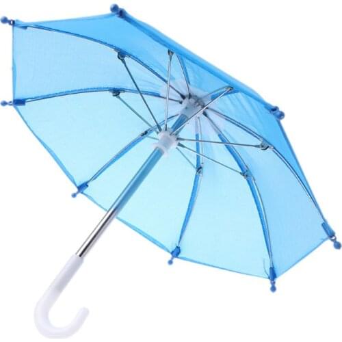 Colorful Mini Umbrella Rain Gear For American Doll 18 Inch Doll Accessories Baby Photography Props Kids Toy