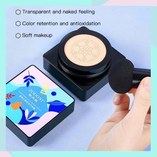 Air Cushion CC Cream With Mushroom Head Puff Moisturizing BB Cream Waterproof Foundation Long-lasting Concealer Face Makeup